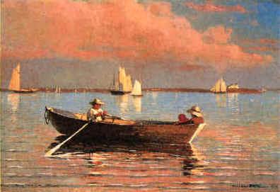 Winslow Homer Gloucester Harbor Norge oil painting art